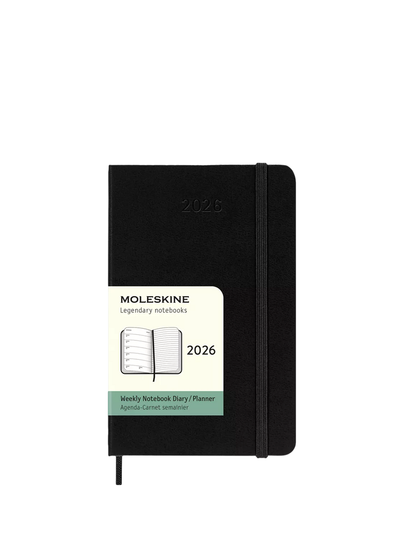 Moleskine pocket weekly diary black pocket size (British brand)