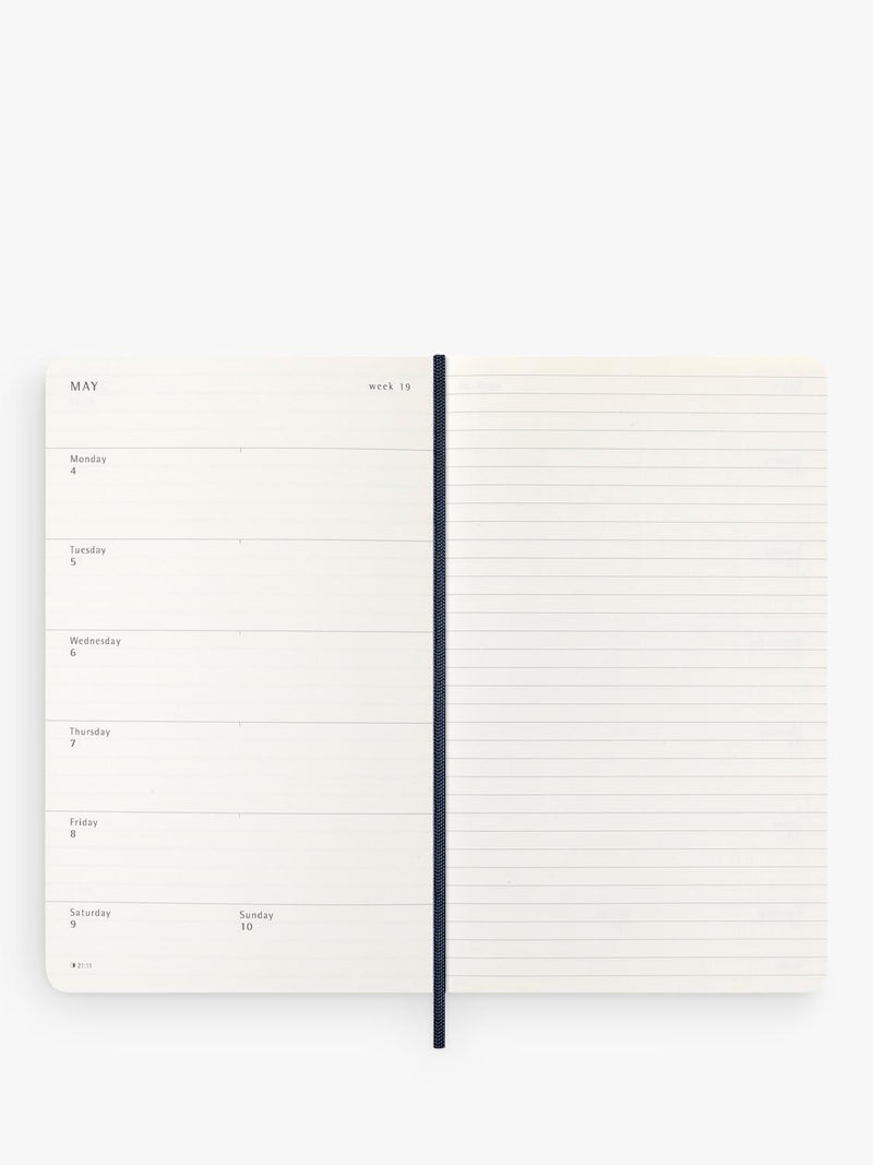 Moleskine weekly diary 2026 large saphire blue (British brand)