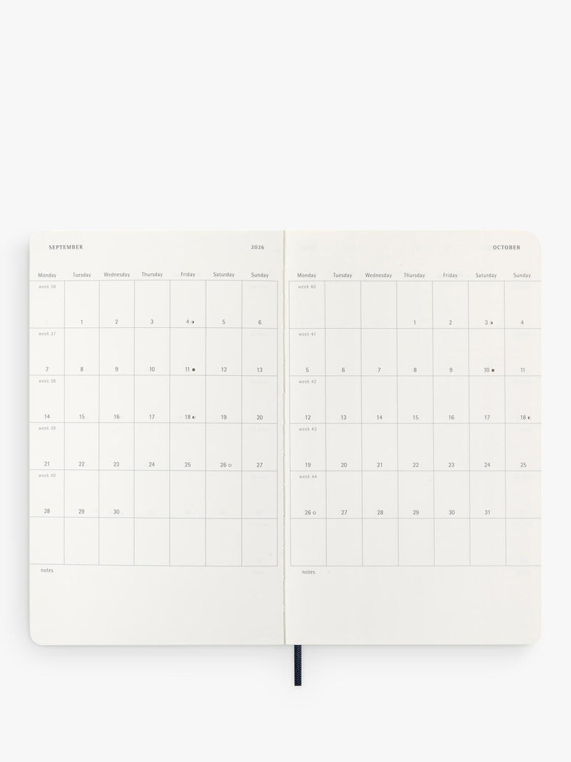 Moleskine weekly diary 2026 large saphire blue (British brand)