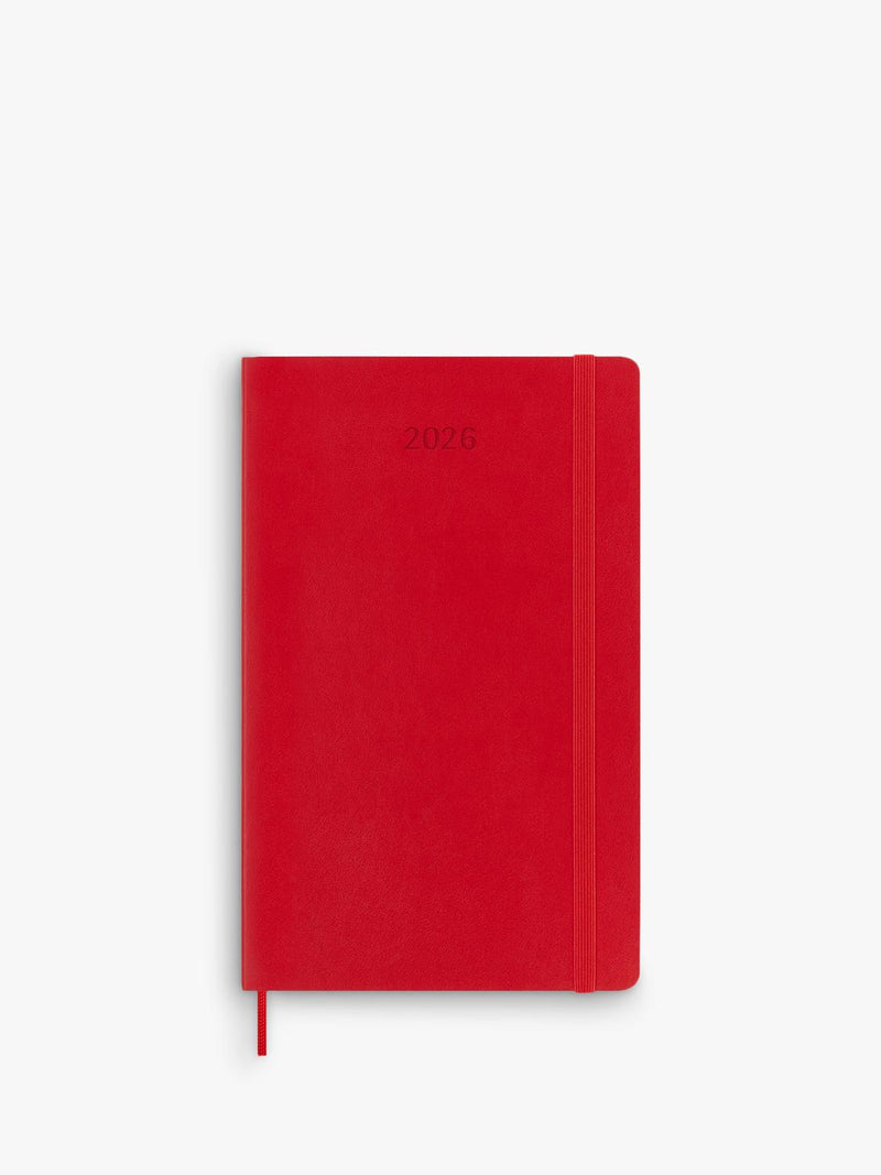 Moleskine Scarlet Red Weekly Diary 2026, imported from the UK
