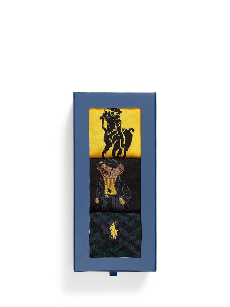 Ralph Lauren Polo Bear socks gift set pack of 3, imported from the UK