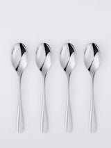 John Lewis John Lewis Brook Stainless Steel Dessert Spoons, Set of 4- Buy online at McGrocer