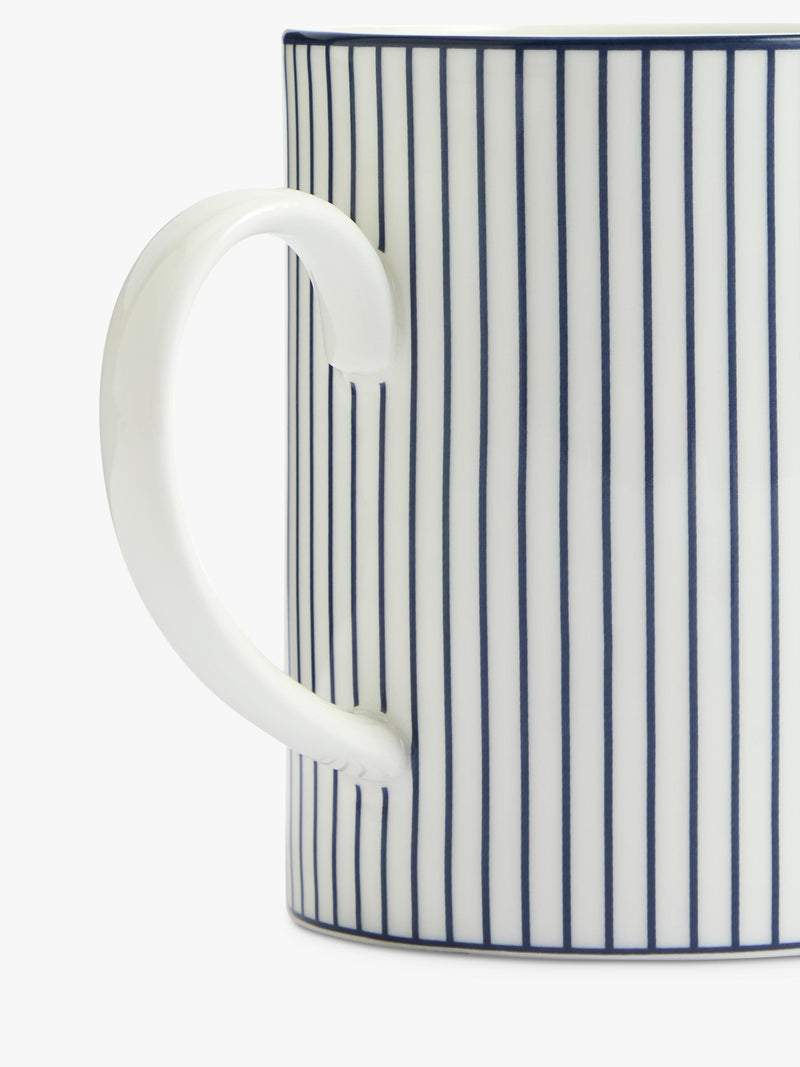 Wedgwood Gio Pinstripe bone china mug 380ml, imported from the UK