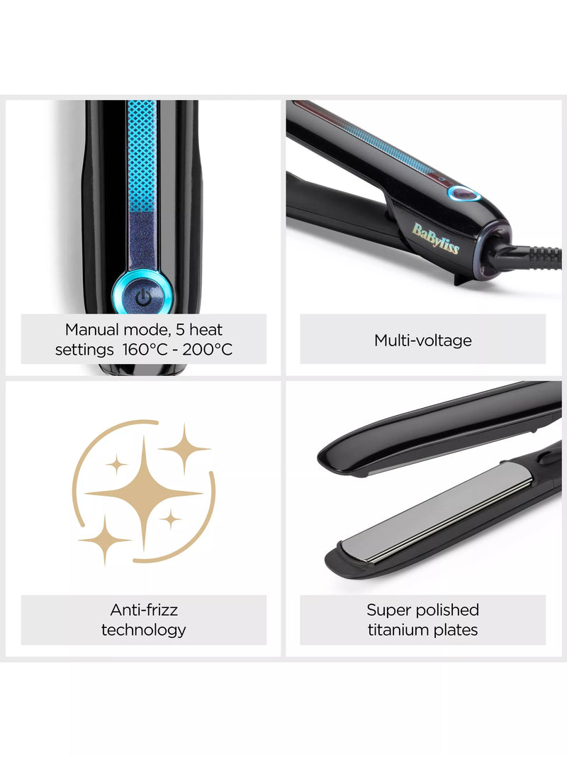 BaByliss Sensor Protect Styler intelligent hair straightener black (British brand)