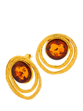 Be-Jewelled Baltic amber textured earrings - British product