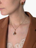 Be-Jewelled Baltic Amber pendant necklace gold/cognac - British product
