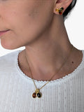 Be-Jewelled 3-stone Baltic amber pendant 46cm chain, imported from the UK