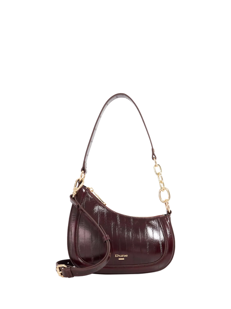 Dune London asymmetric chain shoulder bag, imported from the UK