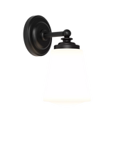 John Lewis Astro Anton Bathroom Wall Light, Black- Buy online at McGrocer