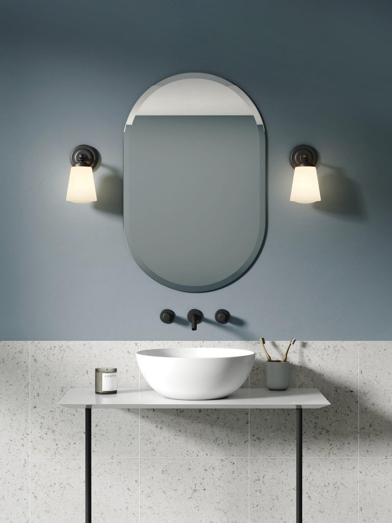 Astro Anton black bathroom wall light (British brand)