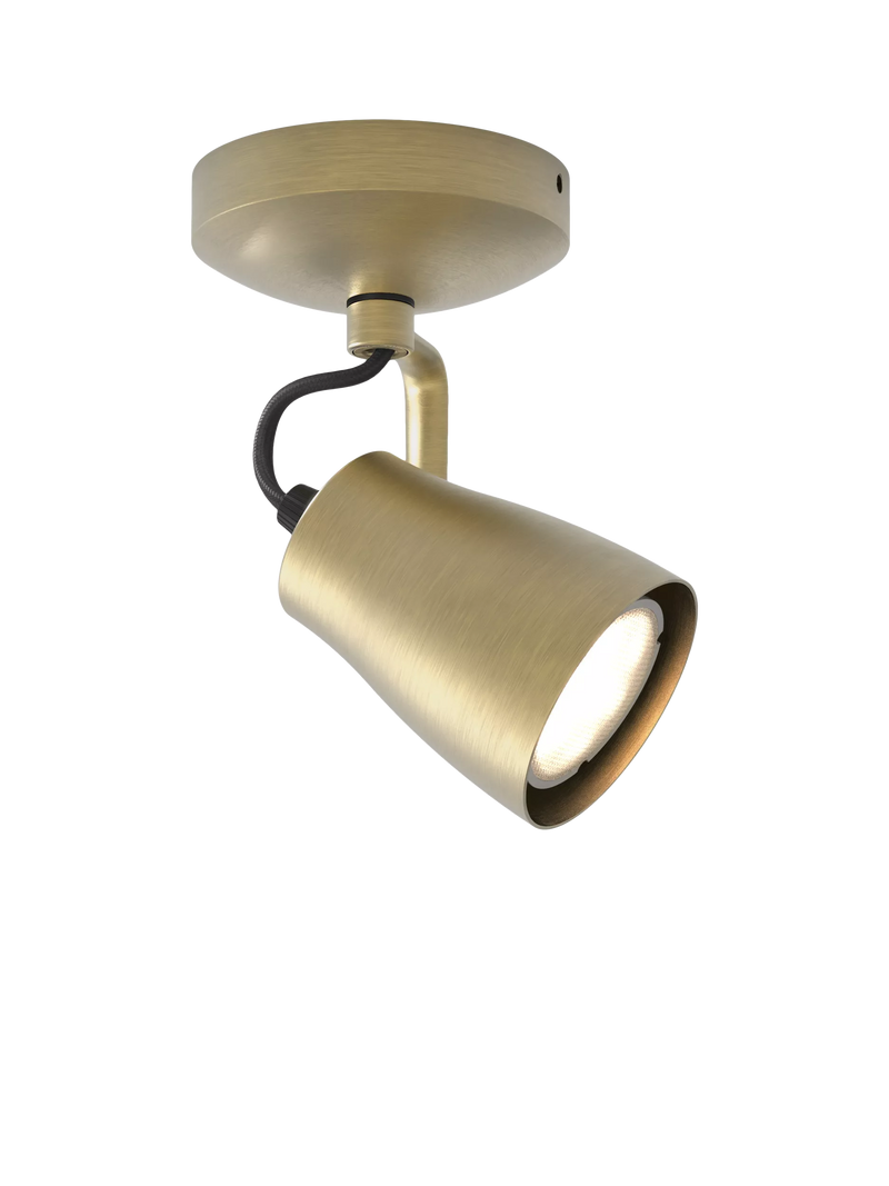 Astro Juno brass ceiling spotlight, imported from the UK