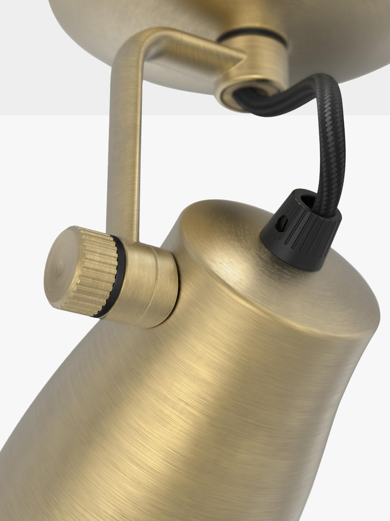 Astro Juno brass ceiling spotlight, imported from the UK