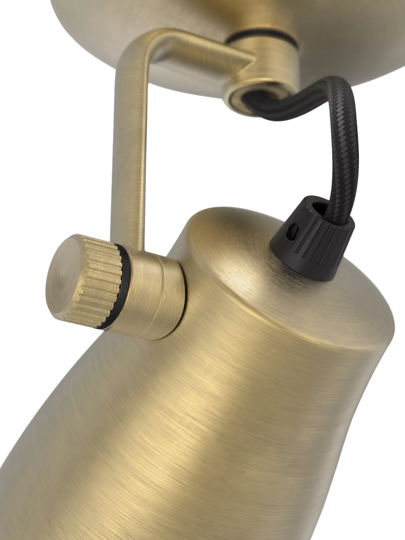 Astro Juno brass ceiling spotlight, imported from the UK