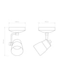 Astro Juno brass ceiling spotlight, imported from the UK