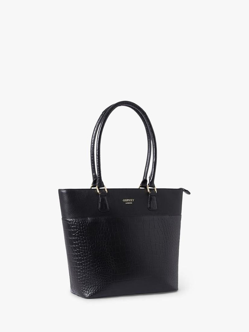 OSPREY LONDON Kellie leather tote bag, imported from the UK