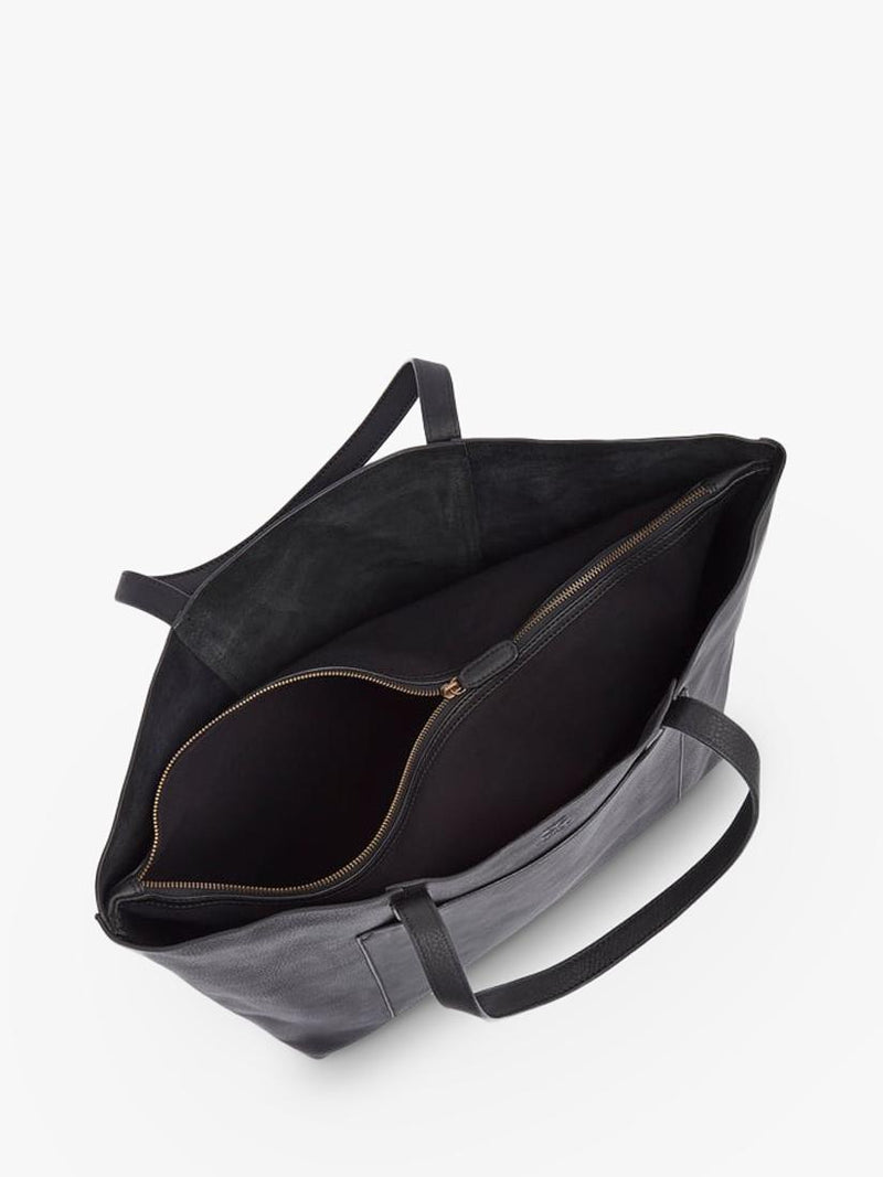 OSPREY LONDON Santa Fe plain leather tote bag, UK version