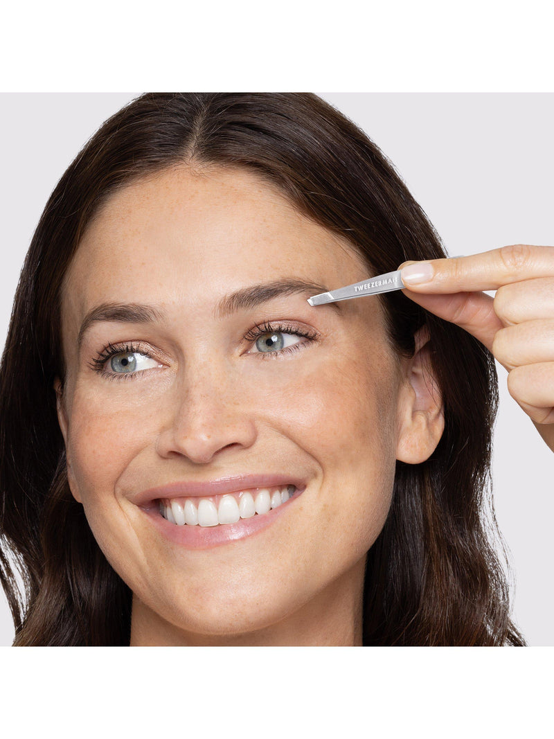 Tweezerman brow grooming set with razor and tweezer, imported from the UK