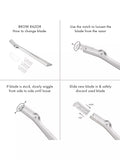 Tweezerman brow grooming set with razor and tweezer, imported from the UK