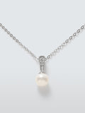Lido sterling silver pearl pendant with cubic zirconia (British brand)