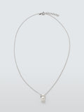 Lido cubic zirconia double pearl pendant 40cm chain, UK version