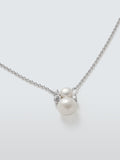 Lido cubic zirconia double pearl pendant 40cm chain, UK version