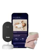 John Lewis Owlet Dream Duo Sock & Dream Sight Baby Monitor, Rose- Buy online at McGrocer