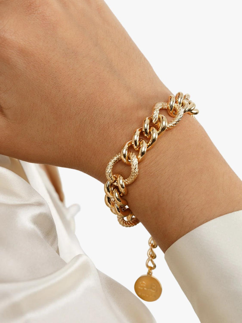 By Alona 18k gold plated bracelet 22cm (British brand)