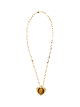 John Lewis By Alona Freya Tiger's Eye Heart Pendant Necklace Gold- Buy online at McGrocer