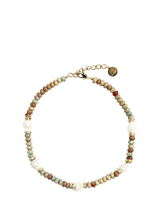 John Lewis By Alona Lottie Jasper Necklace, Aqua Beads/Pearl- Buy online at McGrocer
