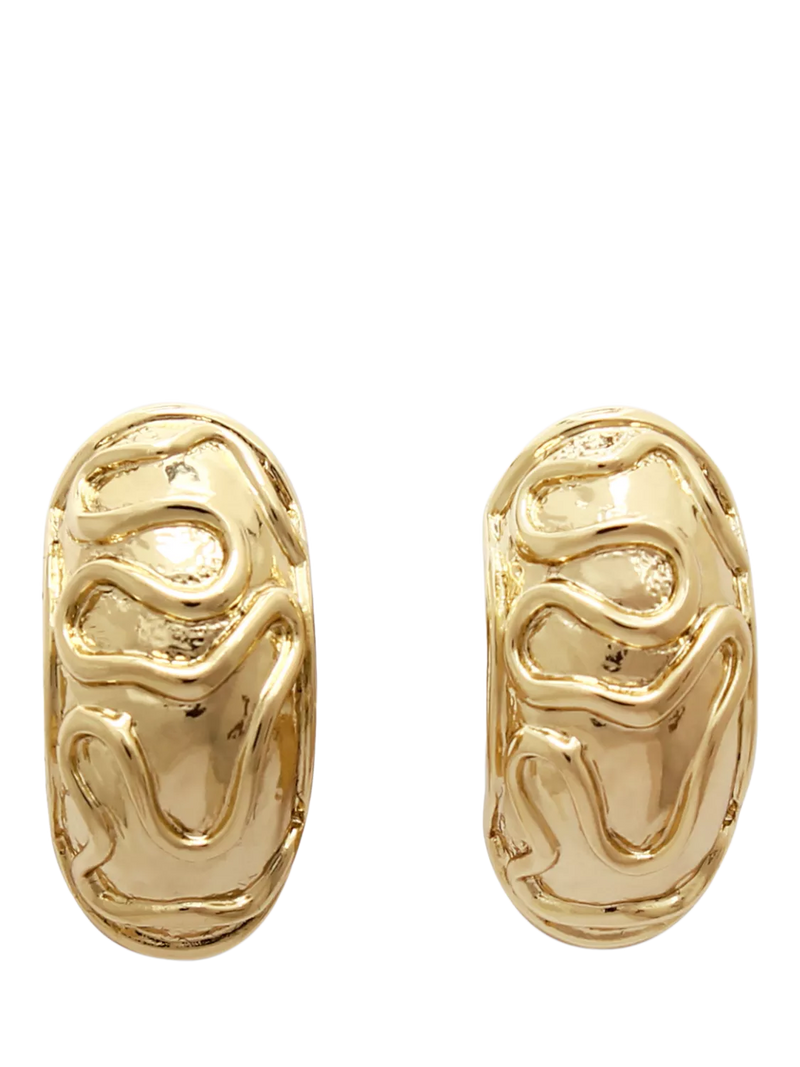 By Alona Noa clip earrings gold plated brass, UK version