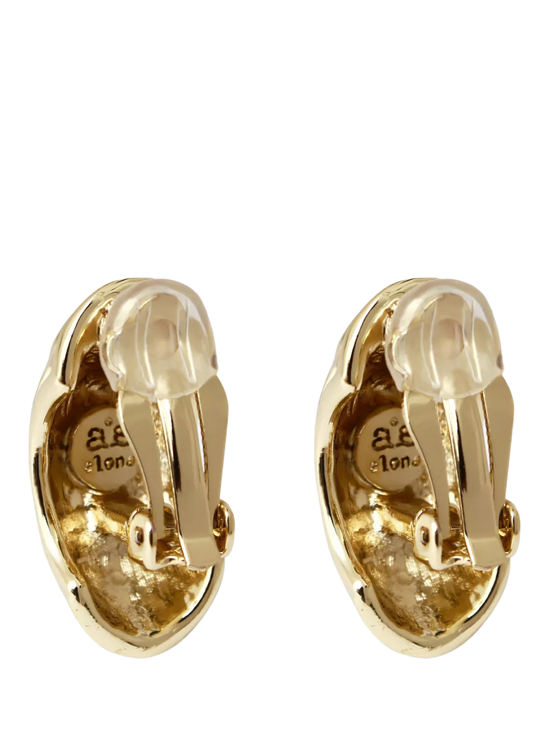By Alona Noa clip earrings gold plated brass, UK version
