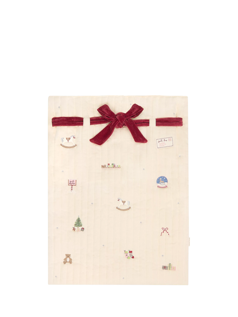 Avery Row embroidered Christmas present sack, UK version