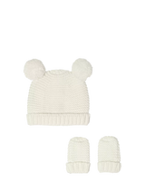 John Lewis Katie Loxton White Baby Hat and Mittens Set- Buy online at McGrocer