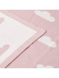 Katie Loxton pink baby blanket with cotton lining - British product