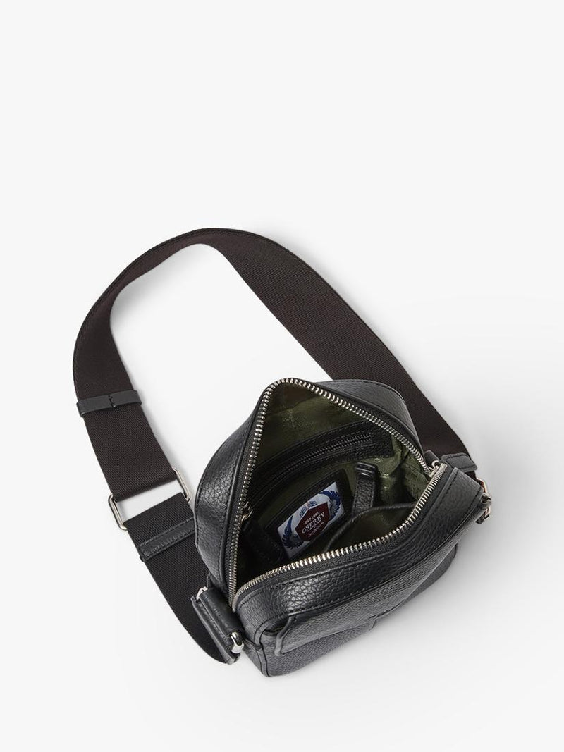 Osprey London Jacob leather phone bag, imported from the UK
