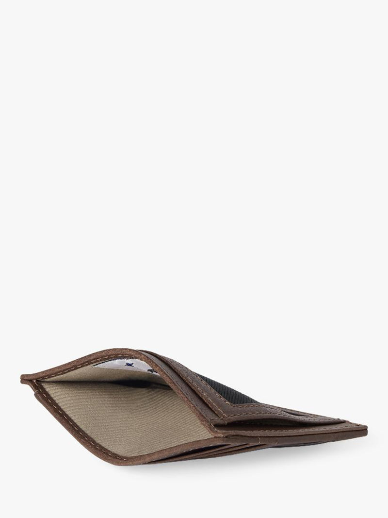 OSPREY LONDON compass leather card holder tan - British product