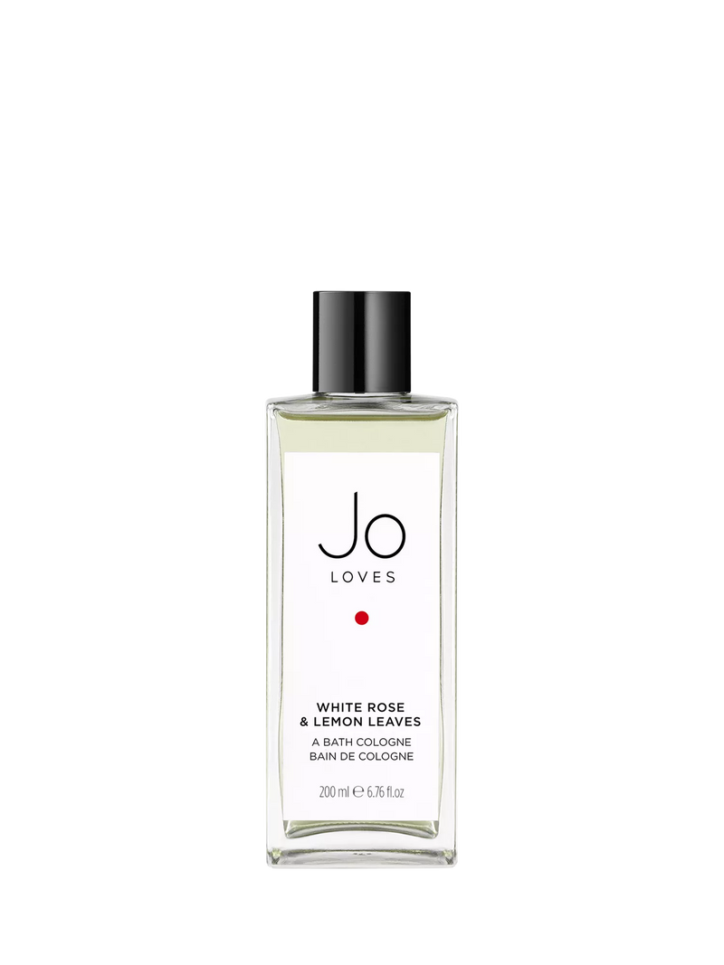 Jo Loves Bath Cologne White Rose & Lemon Leaves 200ml, imported from the UK
