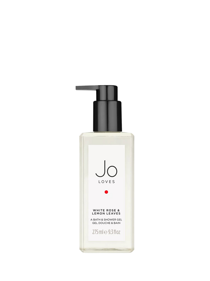 Jo Loves Bath & Shower Gel White Rose & Lemon Leaves 275ml - British product