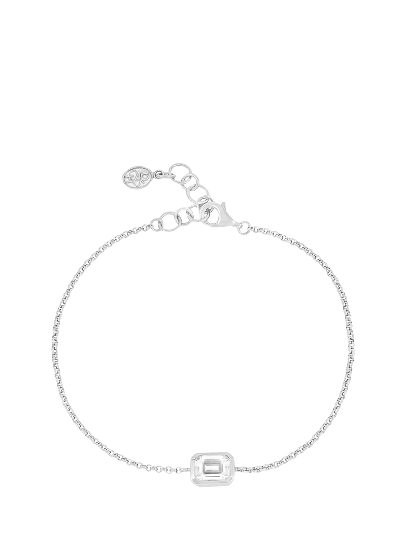 Dower & Hall white topaz chain bracelet 18cm, UK version