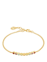John Lewis Dower & Hall Multi Stone Chain Bracelet, Gold/Multi- Buy online at McGrocer