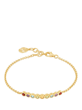 Dower & Hall multi stone gold vermeil chain bracelet (British brand)