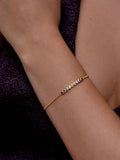 Dower & Hall multi stone gold vermeil chain bracelet (British brand)