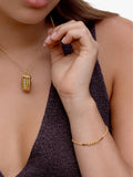 Dower & Hall multi stone gold vermeil chain bracelet (British brand)