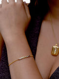 Dower & Hall multi stone gold vermeil chain bracelet (British brand)