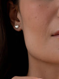 Dower & Hall mini puff heart stud earrings 0.8cm, imported from the UK