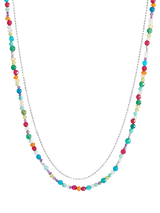 John Lewis Dower & Hall Orissa Beaded Necklace, Silver/Multi, 45cm- Buy online at McGrocer