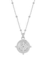 John Lewis Dower & Hall True North Compass Charm Necklace in Silver- Buy online at McGrocer