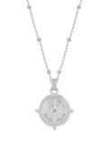 Dower & Hall sterling silver compass charm necklace (British brand)