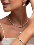 Dower & Hall sterling silver compass charm necklace (British brand)