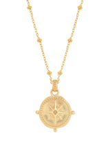 John Lewis Dower & Hall True North Compass Pendant Necklace Gold 46cm- Buy online at McGrocer